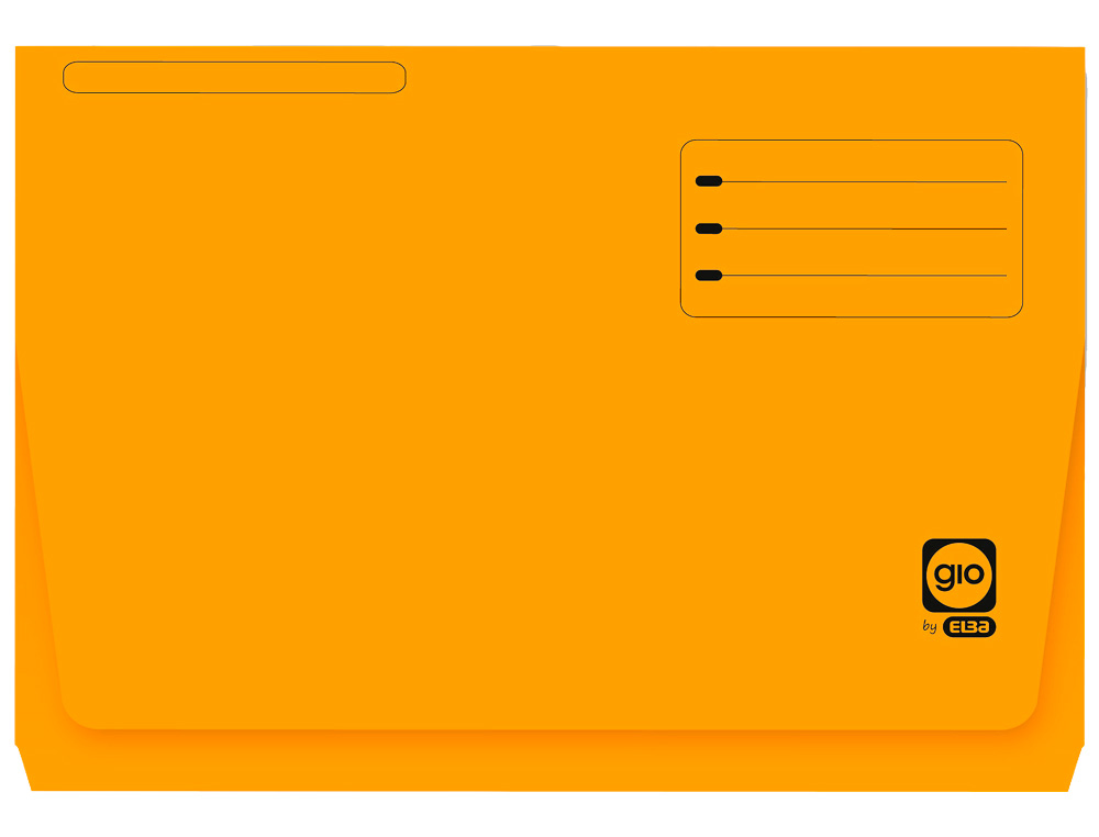 SUBCARPETA CARTULINA GIO FOLIO POCKET NARANJA CON BOLSA Y SOLAPA 320G/M2