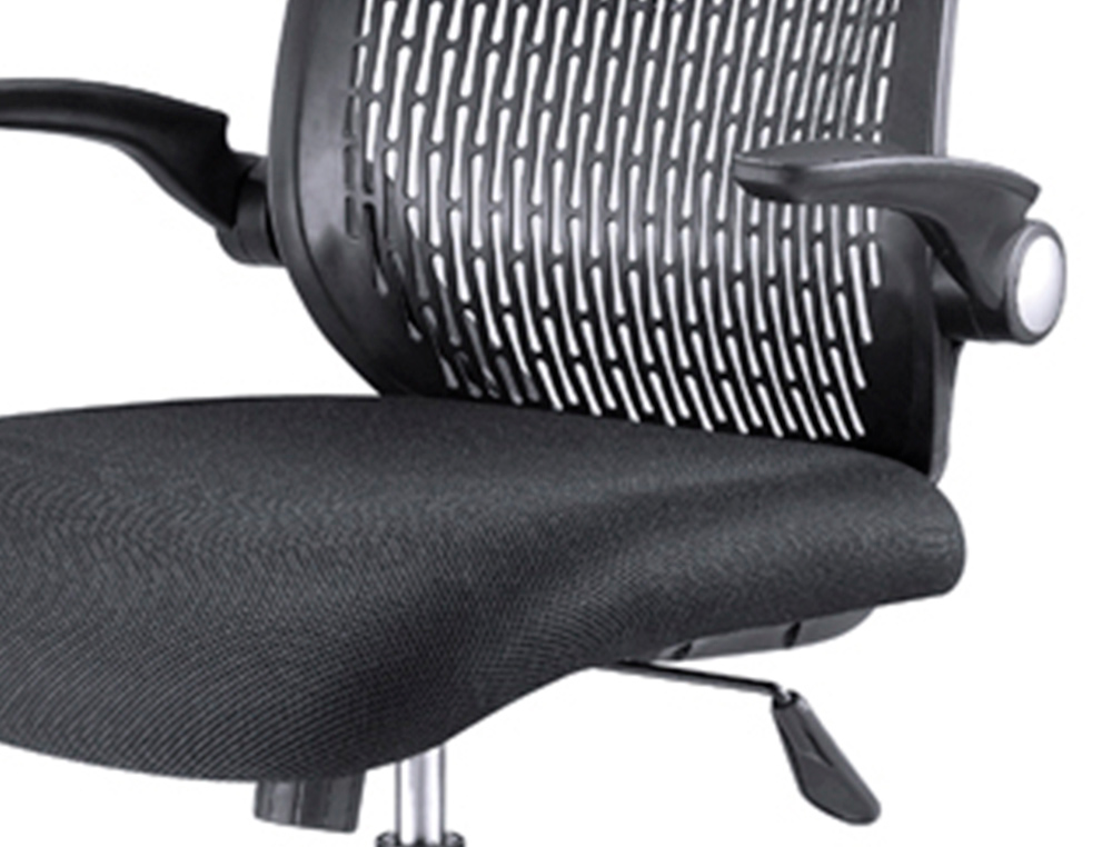 SILLA DE DIRECCION Q-CONNECT CON RESPALDO ALTO REGULABLE ALTURA 940+100MM ALTO 480MM ANCHO Y 510 MM DE PROF NEGRA
