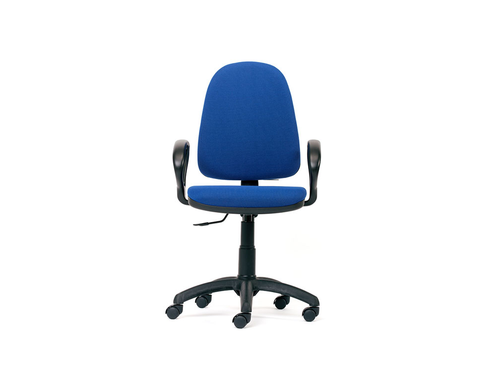 SILLA ROCADA CON BRAZOS COLOR AZUL DIAMETRO BASE 610 MM RESPALDO DE 490 MM X 420 MM