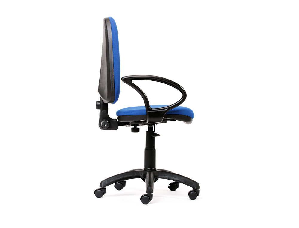 SILLA ROCADA CON BRAZOS COLOR AZUL DIAMETRO BASE 610 MM RESPALDO DE 490 MM X 420 MM
