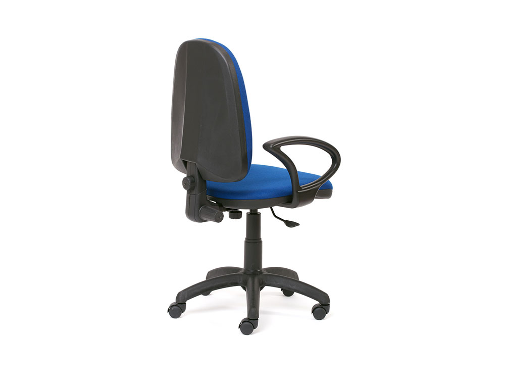SILLA ROCADA CON BRAZOS COLOR AZUL DIAMETRO BASE 610 MM RESPALDO DE 490 MM X 420 MM