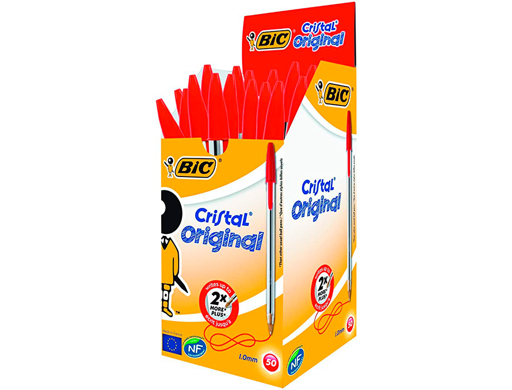 BOLIGRAFO BIC CRISTAL ORIGINAL TINTA ROJA UNIDAD