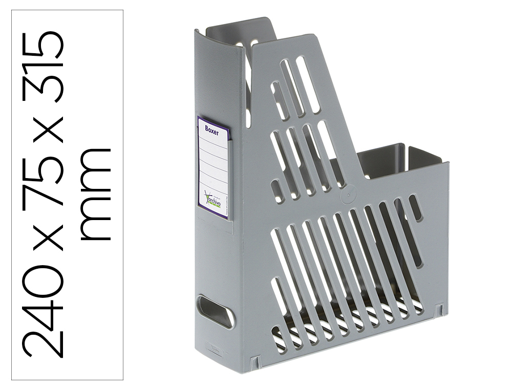 REVISTERO ARCHIVO 2000 POLIESTIRENO GRIS 240X75X315 MM