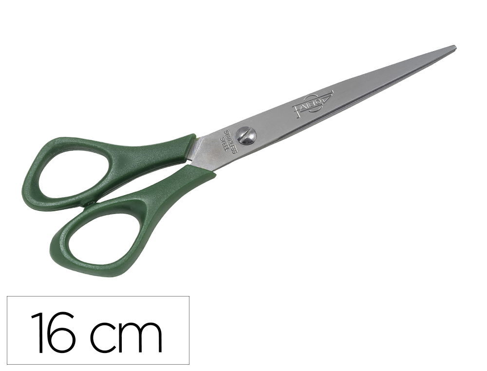 TIJERA OFICINA FAIBO ACERO INOXIDABLE 16 CM EMPUADURA ERGONOMICA EN BLISTER