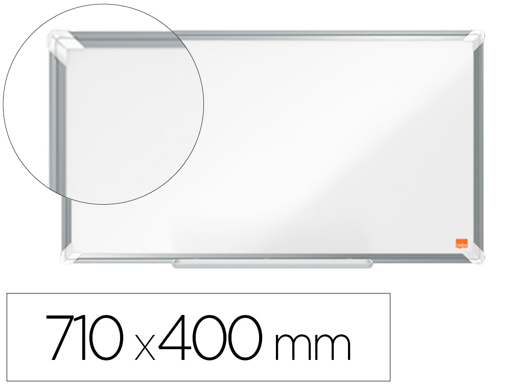 PIZARRA BLANCA NOBO PREMIUM PLUS ACERO LACADO FORMATO PANORAMICO 32