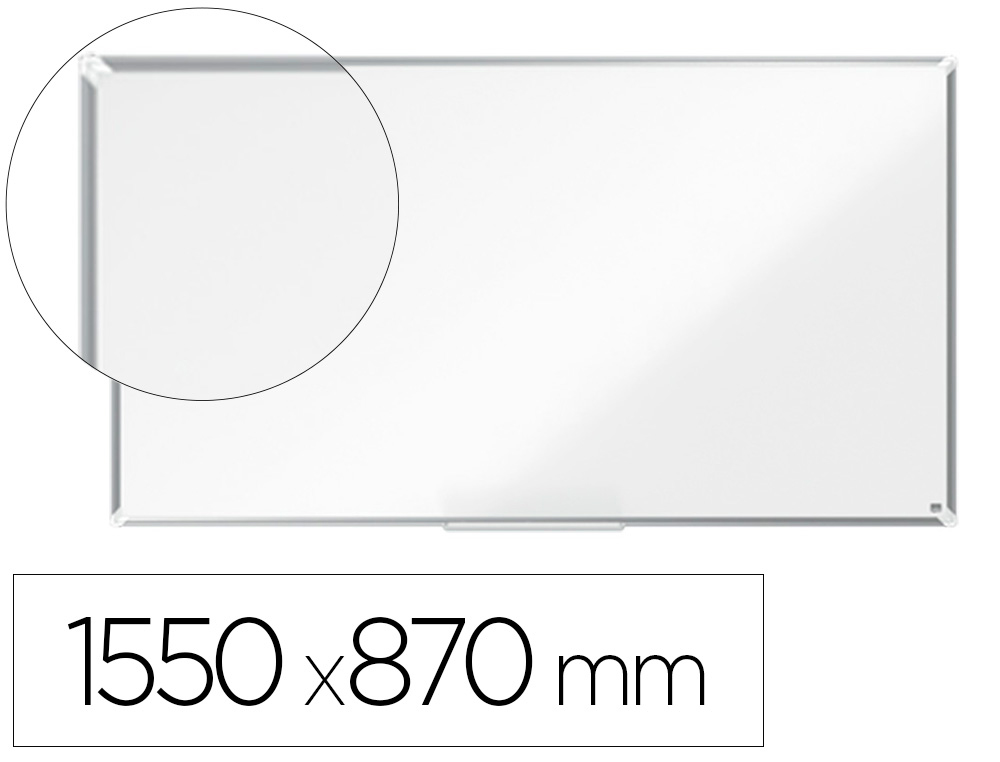 PIZARRA BLANCA NOBO PREMIUM PLUS ACERO LACADO FORMATO PANORAMICO 70