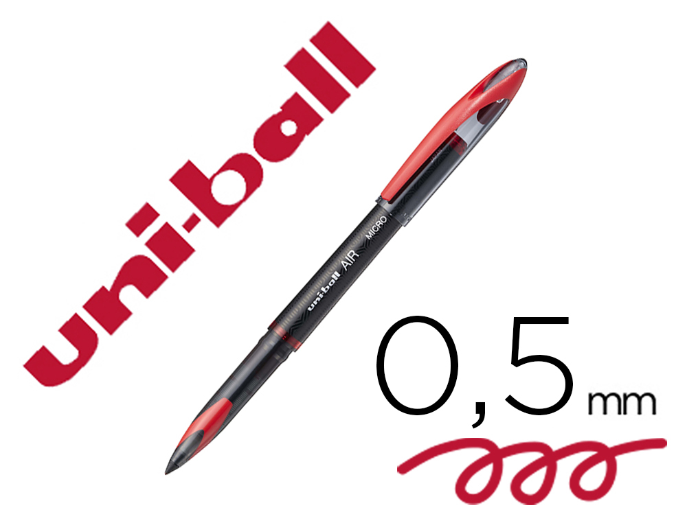 BOLIGRAFO UNI-BALL ROLLER AIR UBA-188-M 0,5 MM TINTA LIQUIDA ROJO