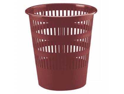 PAPELERA PLASTICO FAIBO REJILLA 12 LITROS BURDEOS 295X275 MM