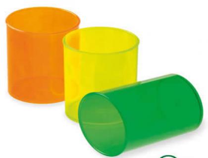 CUBILETE PORTALAPICES FAIBO PLASTICO NARANJA FLUOR