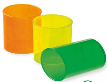 CUBILETE PORTALAPICES FAIBO PLASTICO AZUL FLUOR