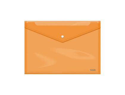 CARPETA DOHE DOSSIER BROCHE POLIPROPILENO 150 MC FOLIO NARANJA TRANSPARENTE
