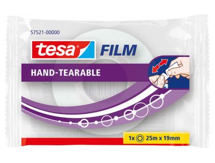 CINTA ADHESIVA TESA FILM SIN TIJERAS 25 M X 19 MM