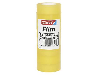 CINTA ADHESIVA TESA FILM STANDARD 33 M X 19 MM TORRE DE 8 ROLLOS