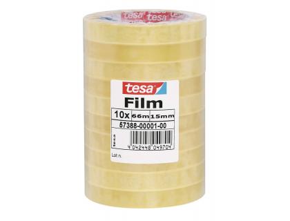 CINTA ADHESIVA TESA FILM STANDARD 66 M X 15 MM TORRE DE 10 ROLLOS