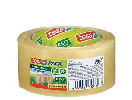 CINTA ADHESIVA TESA ECOLOGICO BIO&STRONG TRANSPARENTE 66 MT X 50 MM PARA EMBALAJE