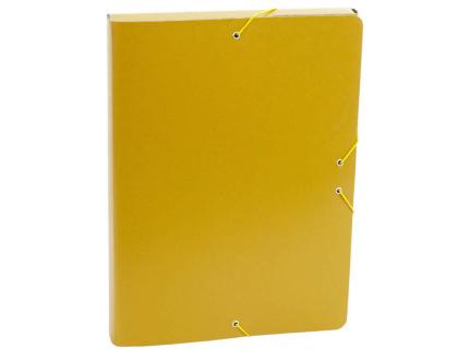 CARPETA PROYECTOS FABRISA FOLIO LOMO 30 MM CARTON GOFRADO AMARILLO