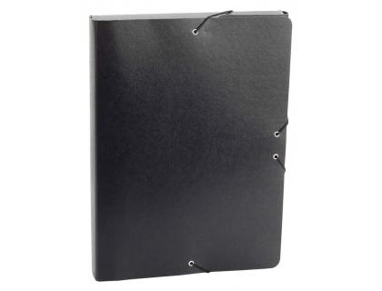 CARPETA PROYECTOS FABRISA FOLIO LOMO 30 MM CARTON GOFRADO NEGRO