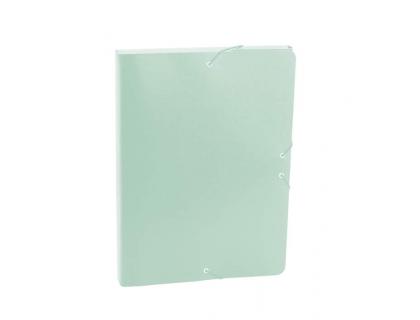 CARPETA PROYECTOS FABRISA FOLIO LOMO 30 MM CARTON GOFRADO VERDE PASTEL