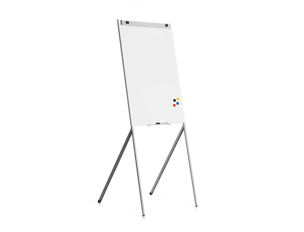 PIZARRA BLANCA ROCADA CON TRIPODE METALICA MAGNETICA PARA CONFERENCIAS 68X104 CM