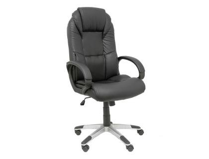 SILLA DE DIRECCION PYC ARGAMASON CON BRAZOS FIJOS BASCULANTE REGULABLE EN ALTURA SIMILPIEL NEGRO