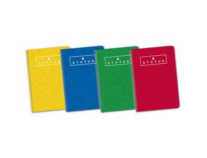CUADERNO ESPIRAL ENRI STATUS CUARTO TAPA DURA 80H 70 GR CUADRO 4 MM COLORES SURTIDOS