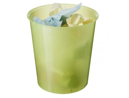 PAPELERA PLASTICO ARCHIVO 2000 KIWI TRANSLUCIDO 18 LITROS 290X310 MM