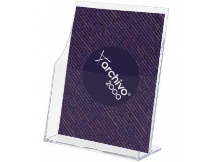 EXPOSITOR SOBREMESA ARCHIVO 2000 POLIESTIRENO TRANSPARENTE 1/3 DIN A4 VERTICAL 110X40X145 MM